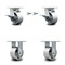 Service Caster 4 Inch Kingpinless Semi Steel Wheel Caster Brakes and Swivel Locks 2 Rigid, 2PK SCC-KP30S420-SSR-SLB-BSL-2-R-2 - alternate 1